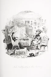 Kate Nickleby Sitting to Miss La Creevey, illustration from 